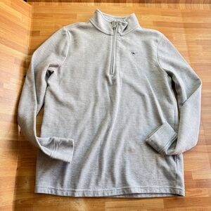 Vineyard vines boys saltwater quarter zip gray long sleeve shirt, size 18